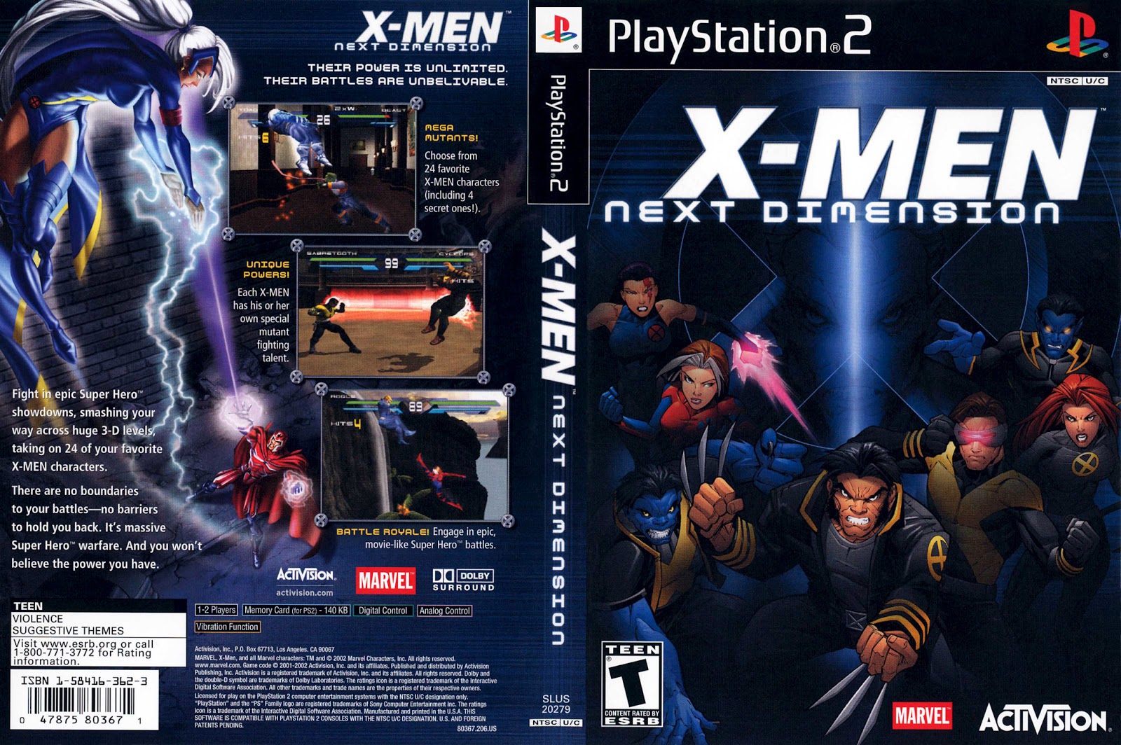 X-Men - Next Dimension - PS2 | Games Capas
