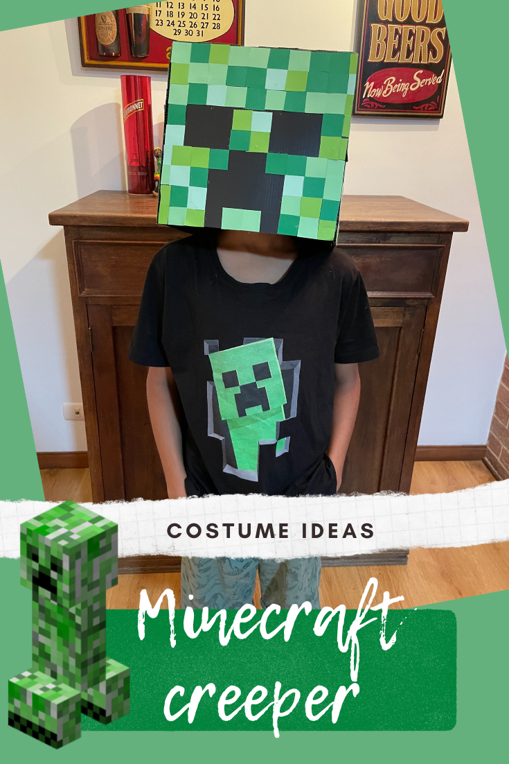 Practical Mom: Minecraft Creeper: A no-brainer Halloween Costume idea!