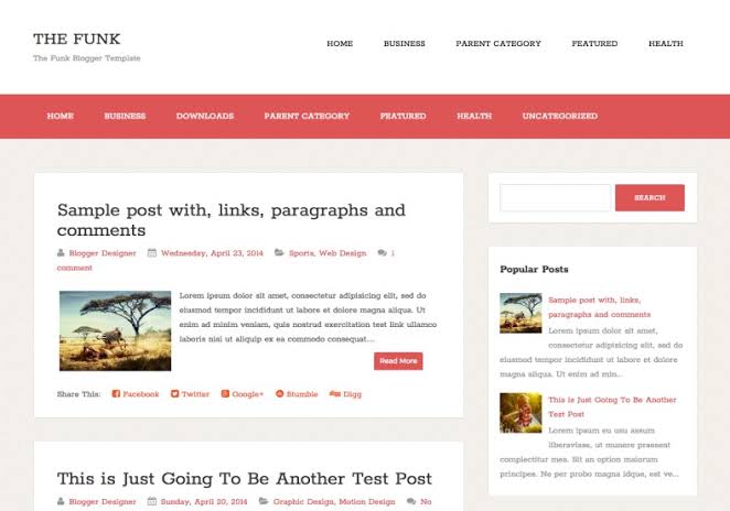 The funk blogger template premium free The funk blogger template premium free