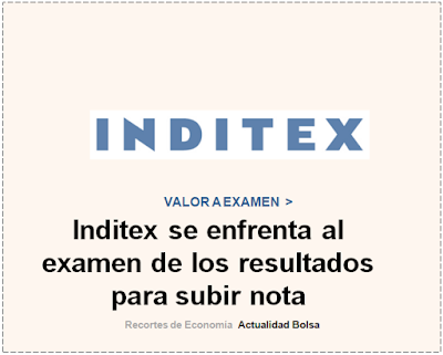  INDITEX, VALOR A EXAMEN en Cinco Días.  8 de Diciembre 2019.