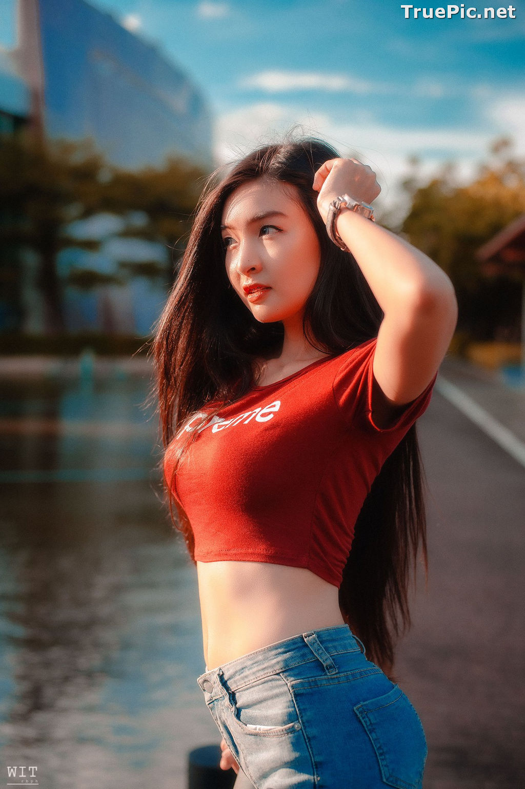 Image Thailand Model - Muay Phinitnan - Supreme Crop Tops and Jeans - TruePic.net - Picture-11