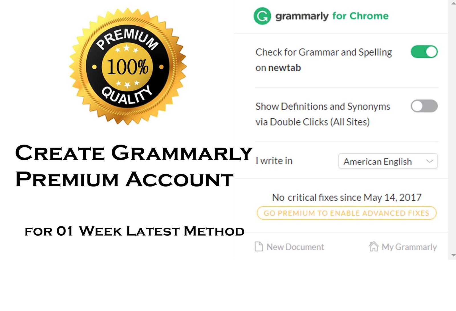 create free account grammarly