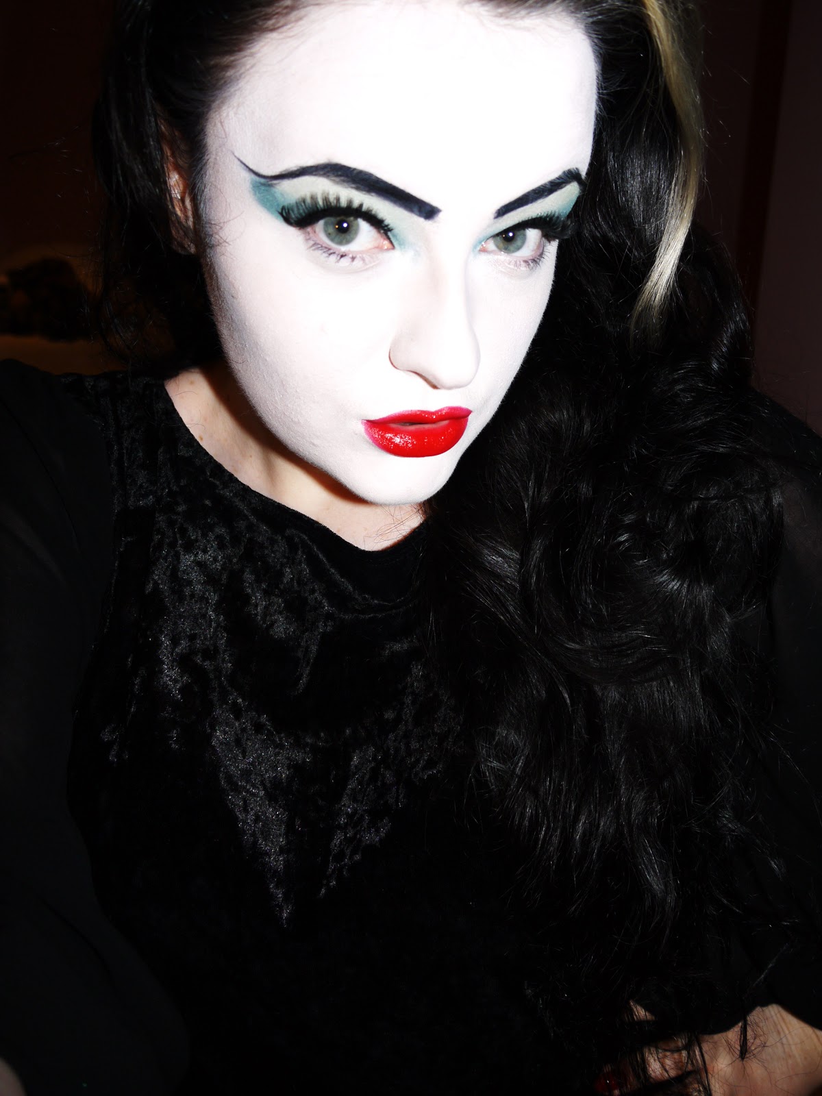 What Katie Healy Did: Lily Munster Halloween Make Up.