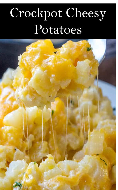 Crockpot Cheesy Potatoes #Crockpot #Cheesy #Potatoes