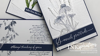 By Angie McKenzie for Stamping INKspirations Blog Hop; Click READ or VISIT to go to my blog for details! Featuring the Nature's Harvest Bundle, Very Versailles Stamp Set and Reflected in Nature Stamp Set by Stampin' Up!® to create some cards using different fonts; #occasioncards #stampinginkspirationsbloghop #naturesinkspirations #veryversailles #naturesharvest #reflectedinnature  #coneflowers #bakerstwine #mixedmedia #readingisfontsamental #handmadecards #prettyenvelopes  #simplestamping