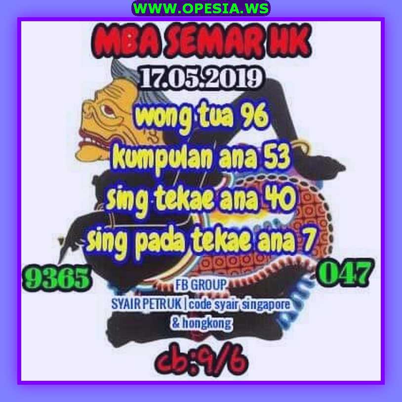 Kode Syair Hk 17 Mei 2019 Okekode