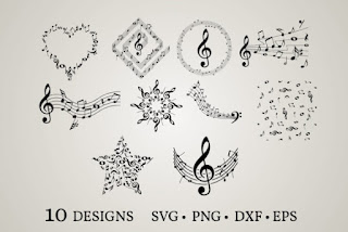 Download Free Music Note Graphic SVG Cut Files