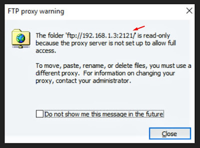 masalah proxy ftp windows