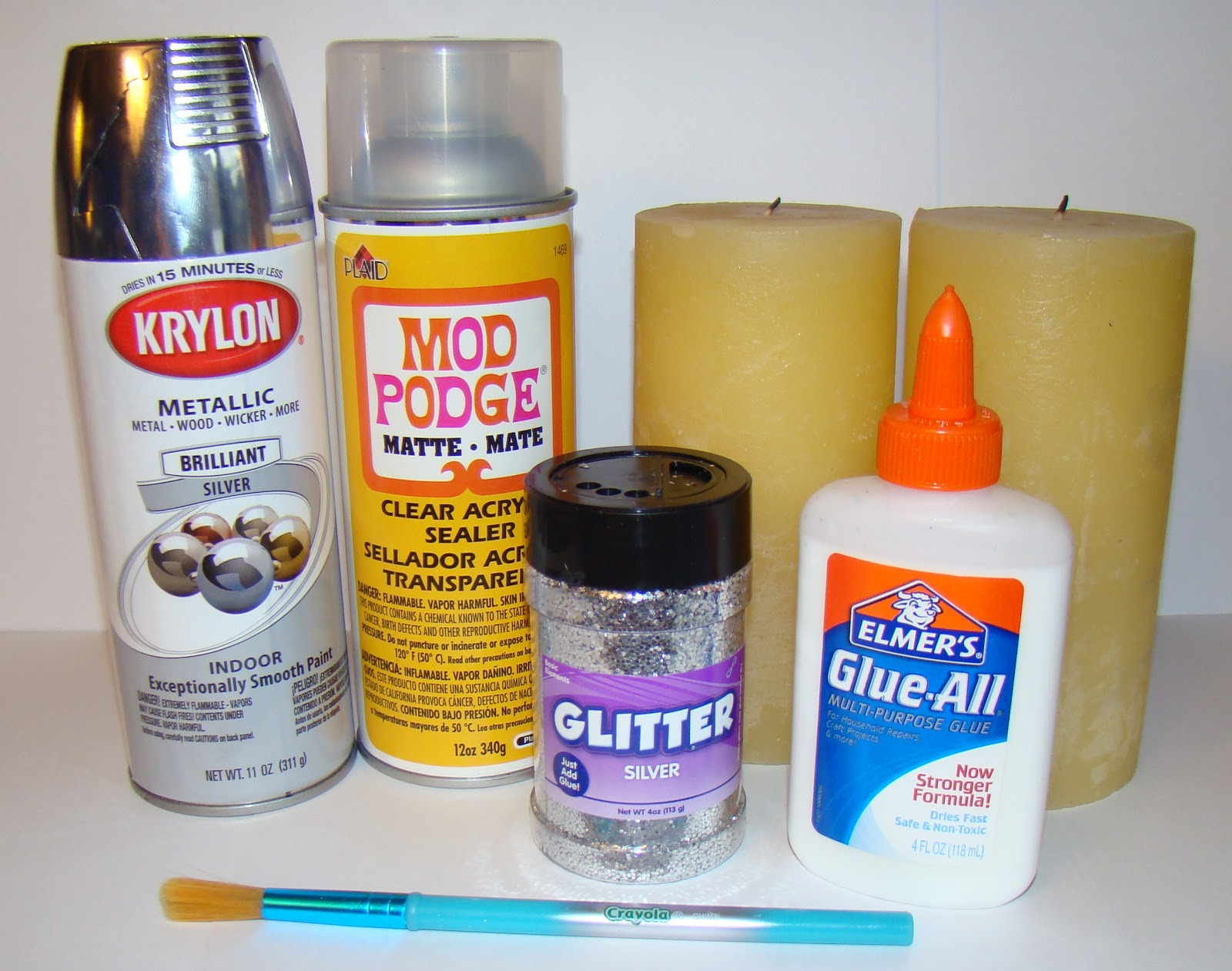 The Girl That Tries Stuff DIY The Glittered Candles