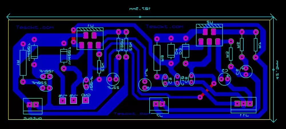 tda2030 stereo amplifier circuit pcb tda2030 stereo amplifier circuit pcb