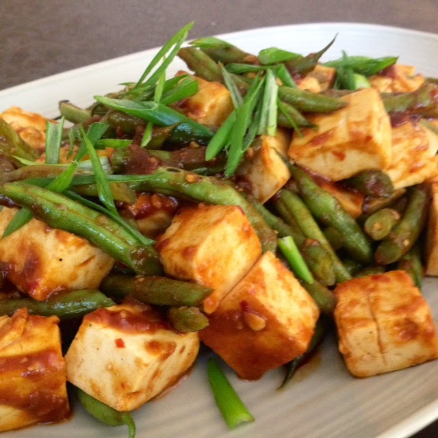 Kerrie Maloney Stir Fried Green Beans & Bean Curd in Hot Sauce