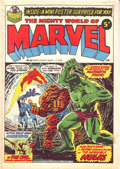 Mighty World of Marvel #24, Jim Starlin cover