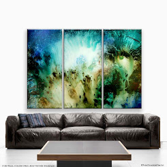 Vibrant Seascape Abstract Paintings with Splash Effect - Discover urartstudio.com's Mesmerizing Coll