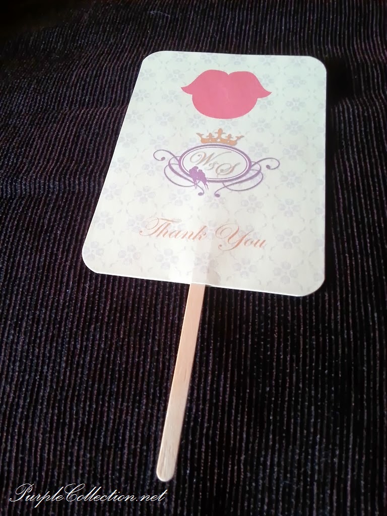 program fan, kuala lumpur, malaysia, kepong, cyberjaya, wedding, marriage, card, invitation, invites, horse carriage, purple, beige, ice cream stick, thank you card, custom made, unique, handmade, hand crafted 