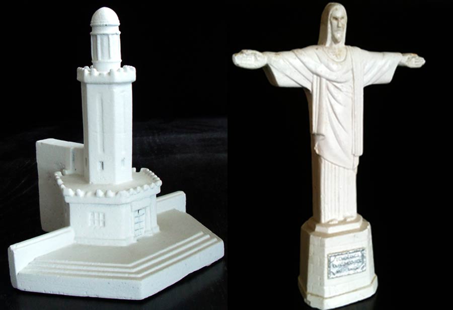 Building Collector Plaster / Chalk Souvenir Building Replicas