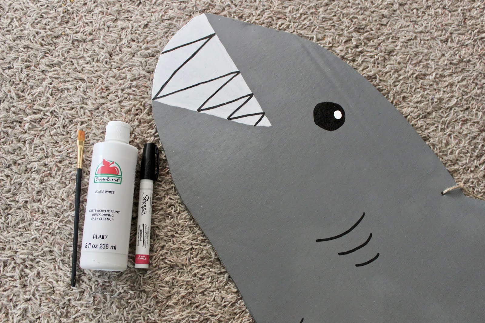 Easy Cardboard Shark Costume