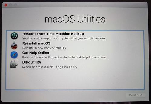 Tools mode pemulihan Cara Memperbaiki MacBook Tidak Menyala