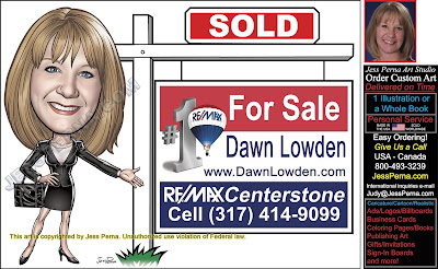 RE/MAX Caricature For Sale Sold Signs