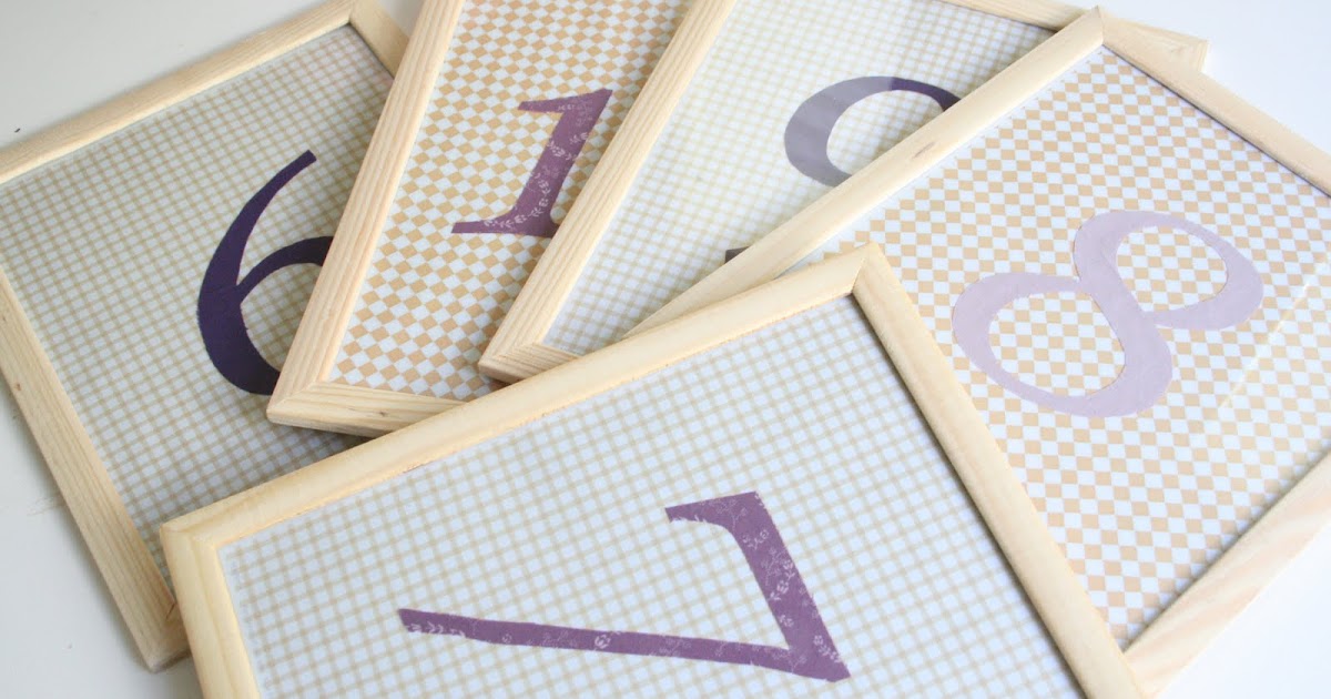 DIY Table numbers / Create / Enjoy
