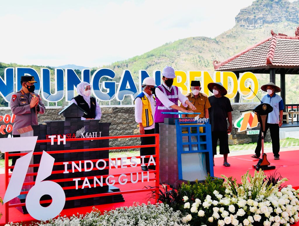Dibiayai APBN Rp1,1 Triliun, Bendungan Bendo Mulai Aliri Persawahan Ponorogo