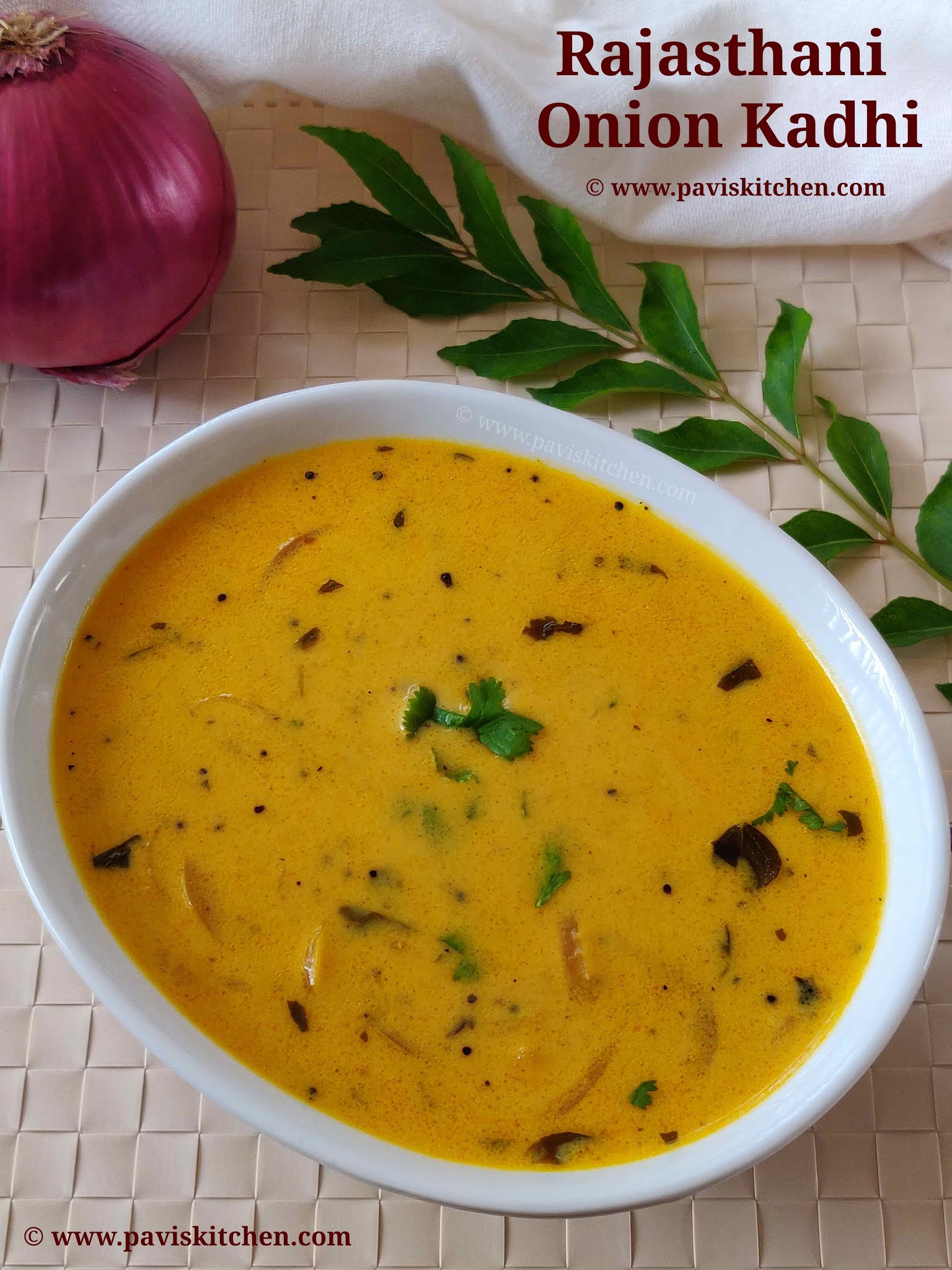 Onion kadhi recipe | Rajasthani pyaz ki kadhi | Pyaz wali kadhi recipe