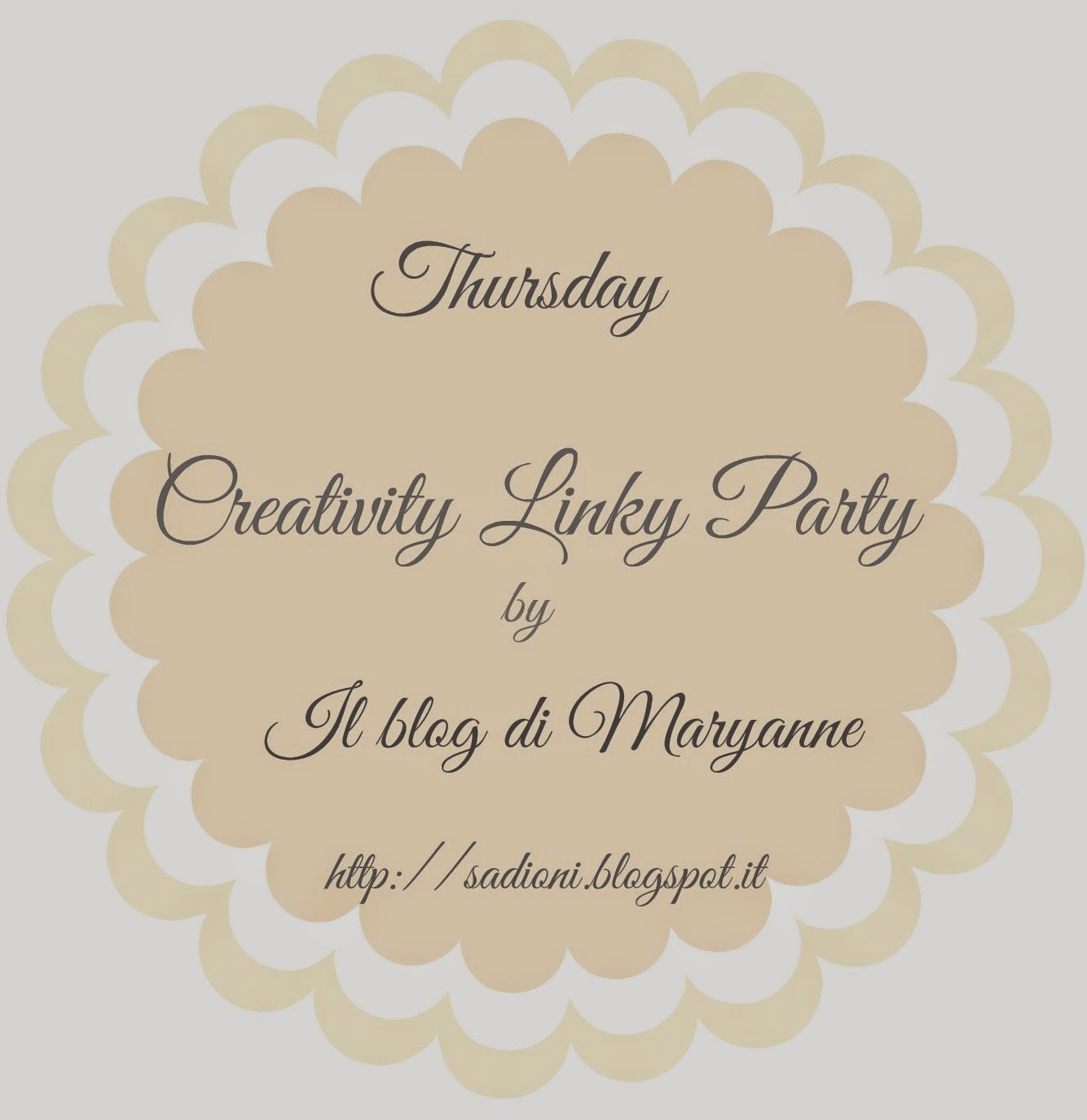 Thursday Creativity Linky Party di Sara