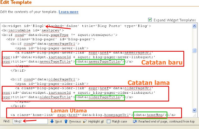 STUDIANA: Tutorial cara tukar tulisan Catatan Lama,Catatan baru dan