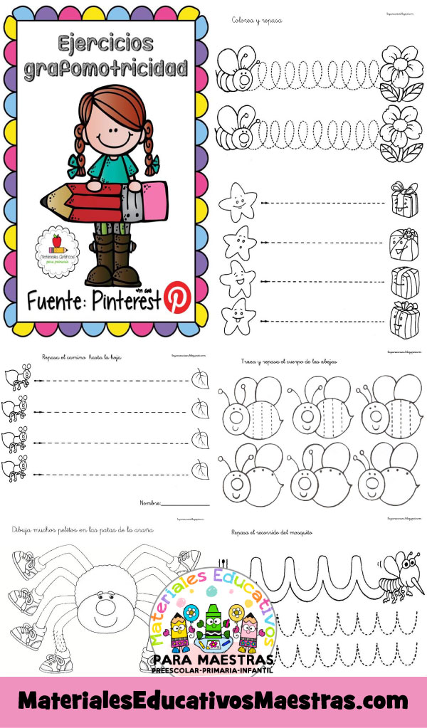 Ejercicios De Grafomotricidad Materiales Educativos Para Maestras Grafomotricidad, lengua 4 anos, preescolar 4 anos, psicomotricidad fina. ejercicios de grafomotricidad