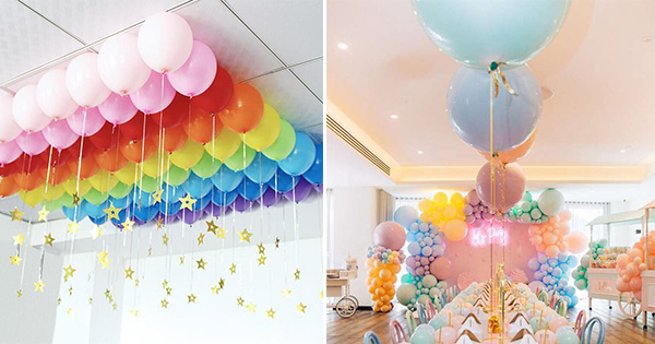 💡 33 Decoraciones de Globos de Helio en el Techo