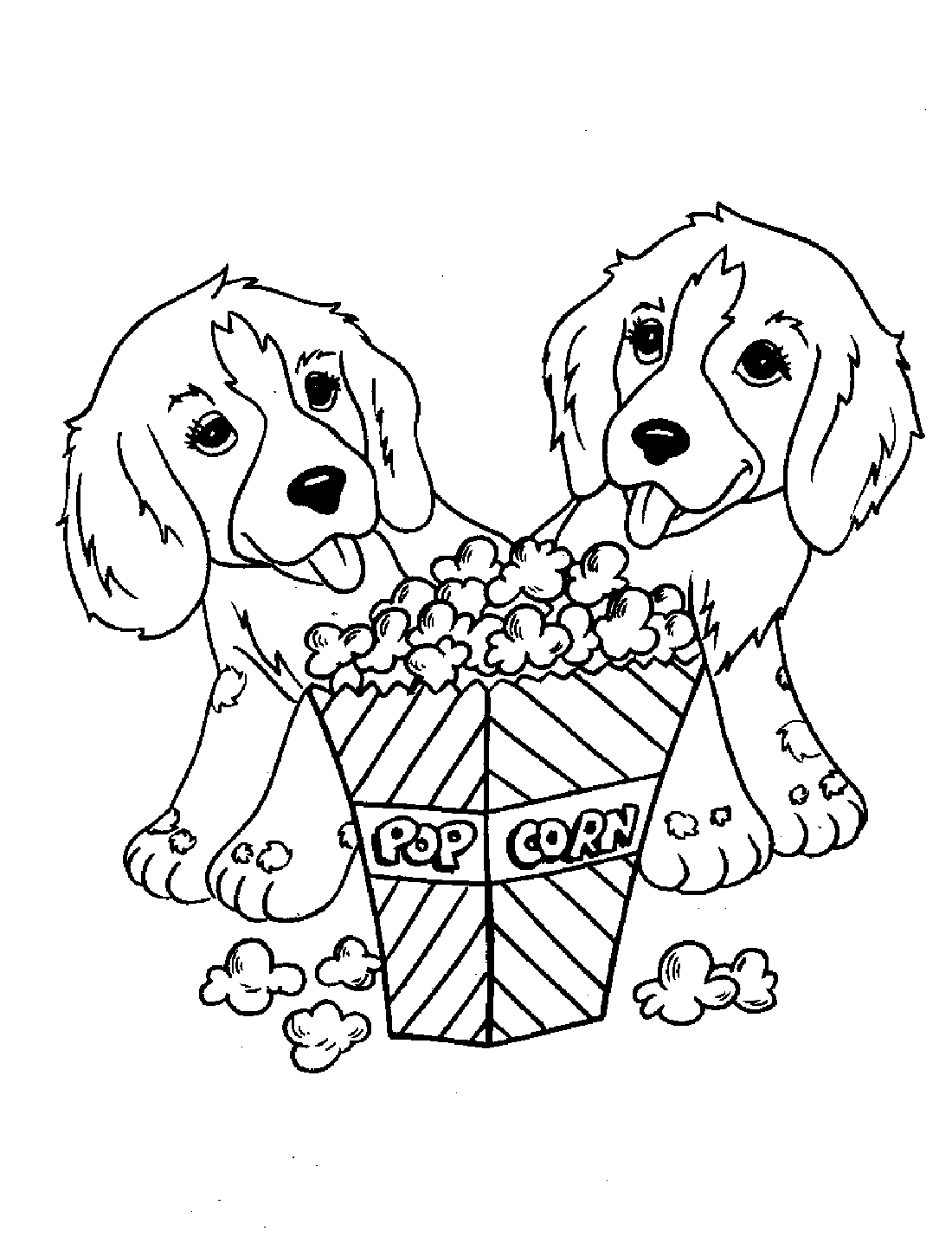 Desenho de Cachorros para colorir