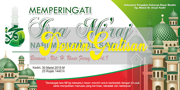 Desain Gratisan Spanduk Isra Miraj Desain Gratisan