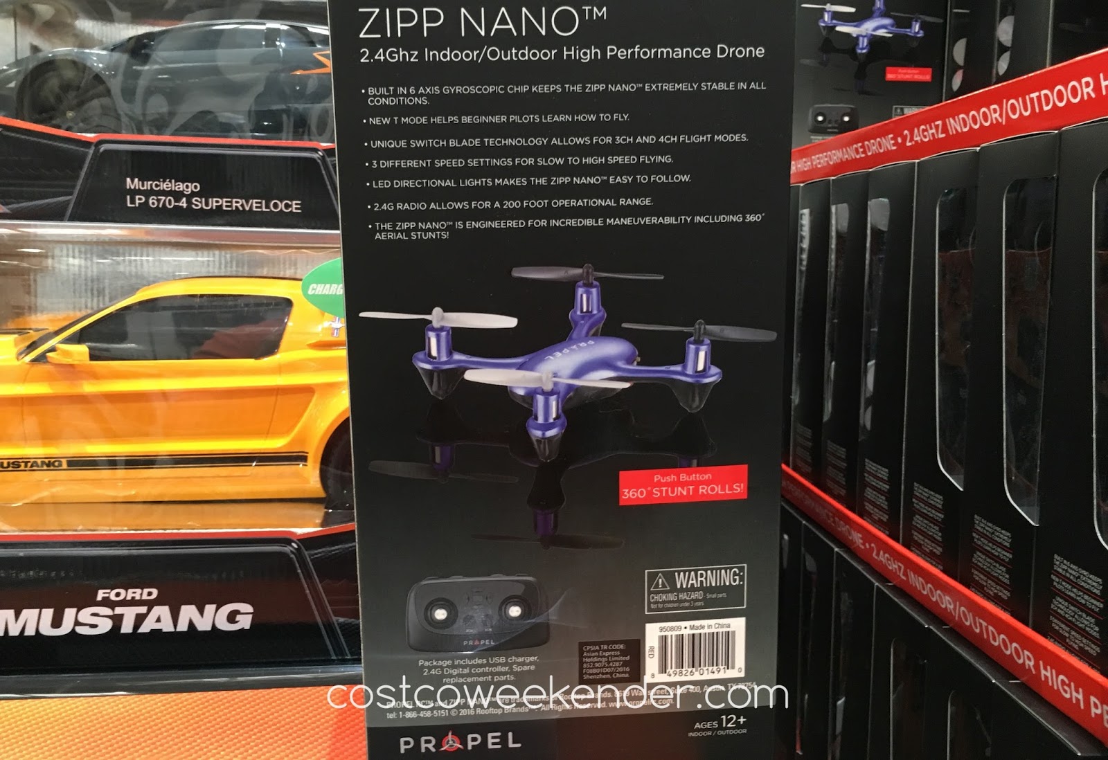 Propel Zipp Nano 2.4 GHz High Performance Drone Costco Weekender