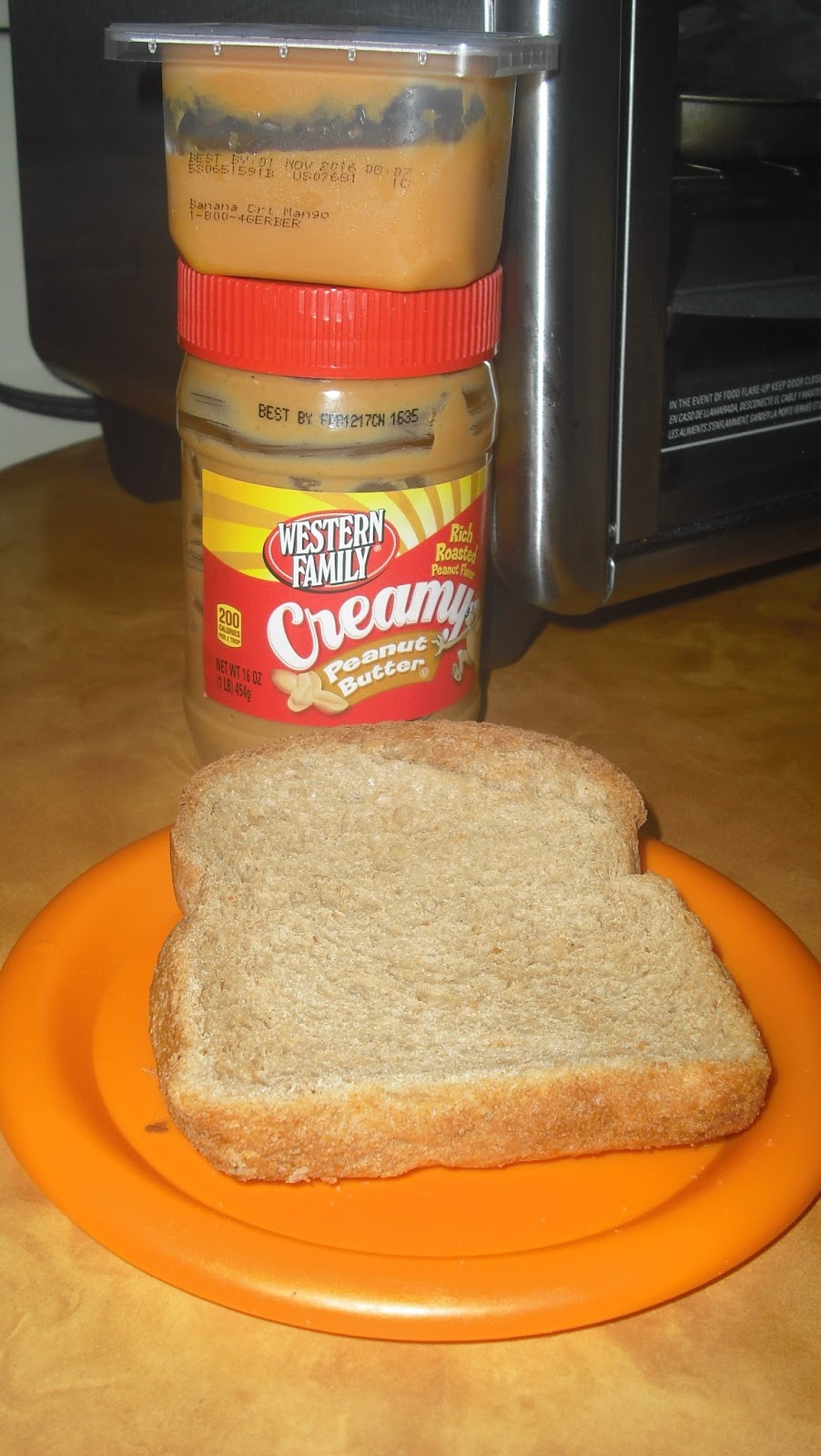 Mama Ducky's Kitchen PBnBP (Peanut Butter and Baby food Puree) Sandwich