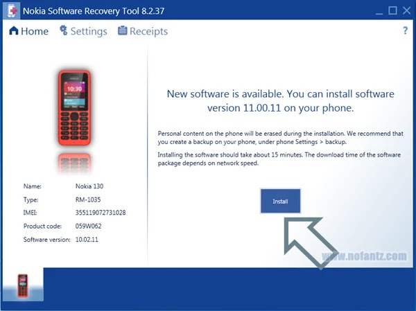 Cara Flashing Bahasa Indonesia Nokia 130 RM-1035