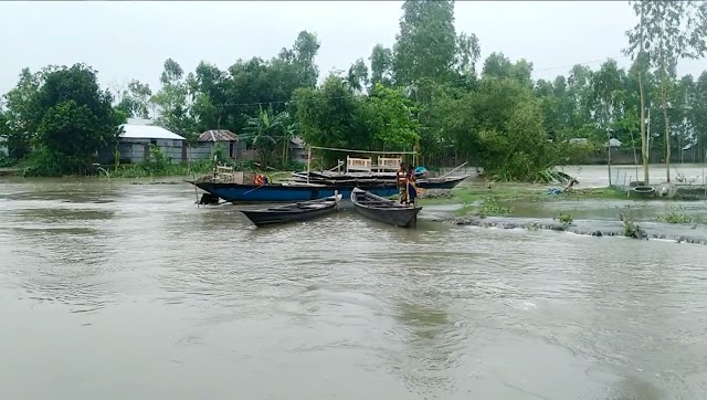 কুড়িগ্রামে আবারো নদ-নদীর পানি বৃদ্ধি ধরলার পানি বিপদসীমার ৩৩ সেন্টিমিটার উপর দিয়ে প্রবাহিত