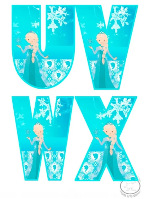 Abecedario Tipo Elsa de Frozen. Elsa´s Style Alphabet.