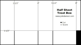 Half Sheet Treat Box Template ~ www.juliedavison.com