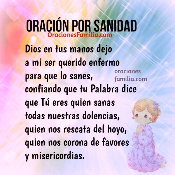 bonita oracion por hijo o hija familia para sanidad sanacion del enfermo