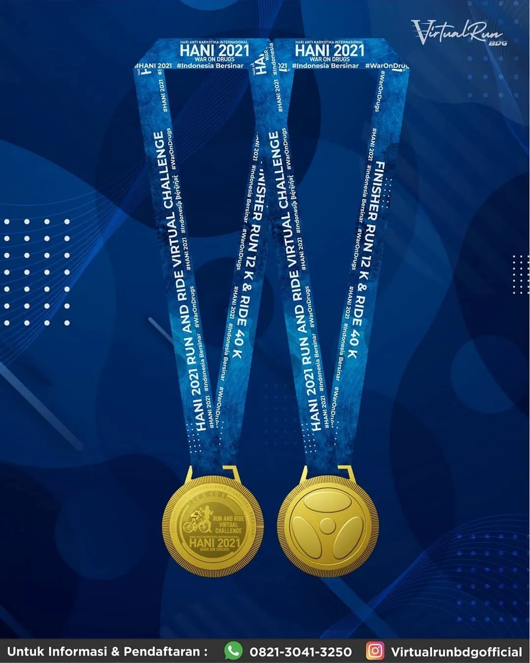 Medali 🔍 Virtual Run & Ride - Hari Anti Narkotika Internasional • 2021 Medali 🏅 Virtual Run & Ride - Hari Anti Narkotika Internasional • 2021