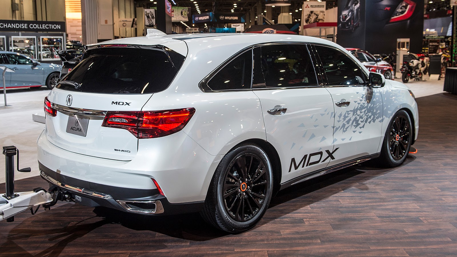 automotiveblogz acura mdx with custom nsx gt3 trailer sema 2016