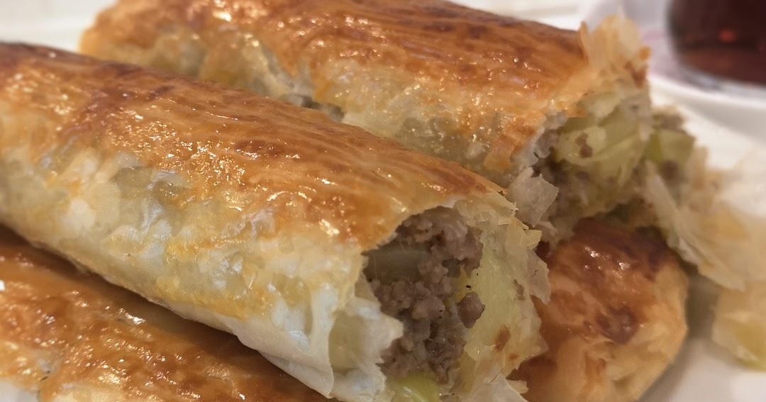 Yemekbahane BAKLAVA YUFKASINDAN PIRASALI KIYMALI BÖREK
