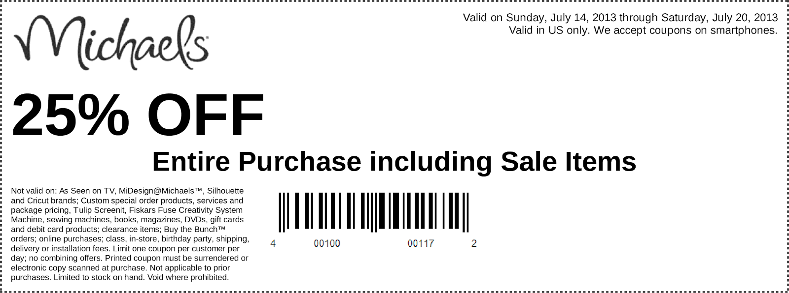 24dealz Michaels Printable Coupons July 2013