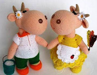 PATRON GRATIS VACA Y TORO AMIGURUMI 563