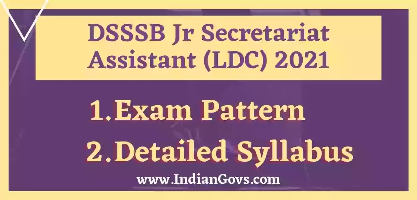 dsssb ldc syllabus exam pattern