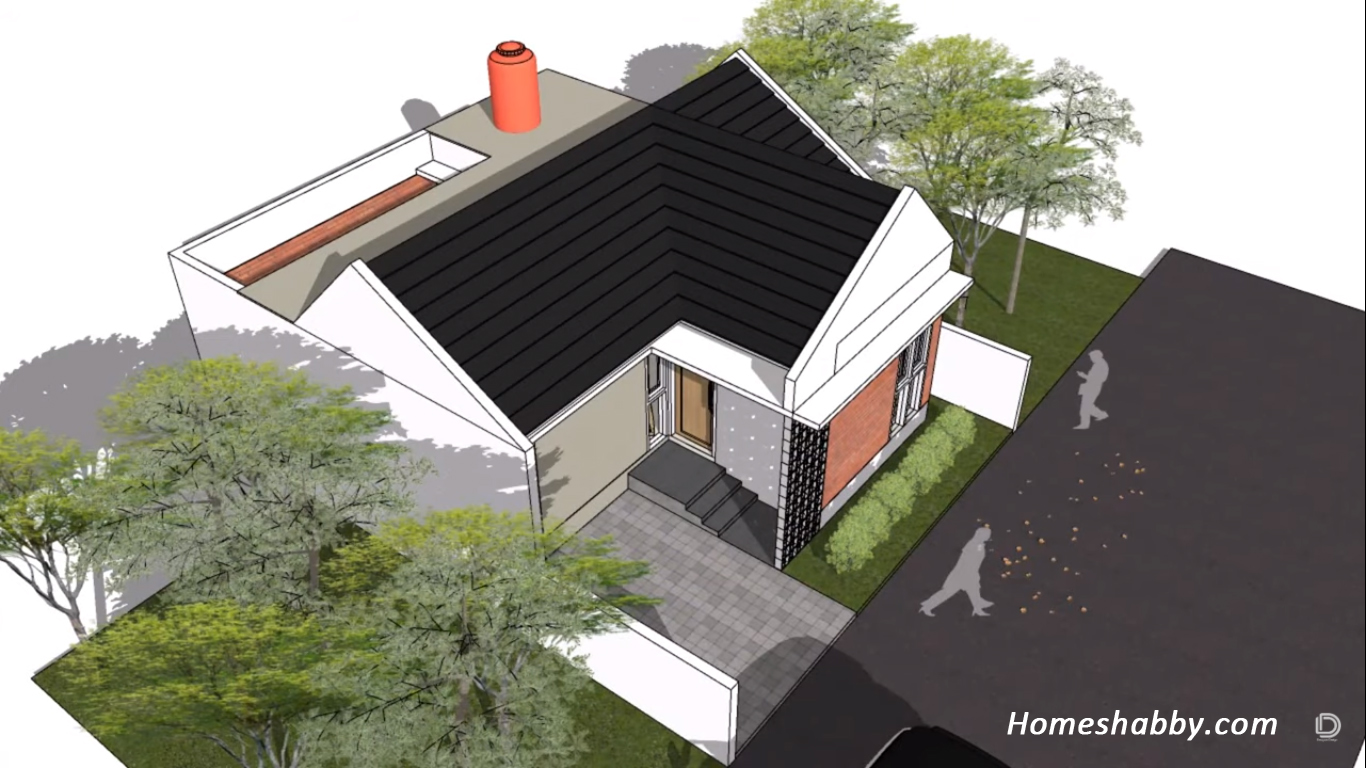 Rumah Hemat Biaya Desain Dan Denah Rumah Minimalis Ukuran 8 X 10 M Yang Elegan Dan Modern Homeshabby Com Design Home Plans Home Decorating And Interior Design