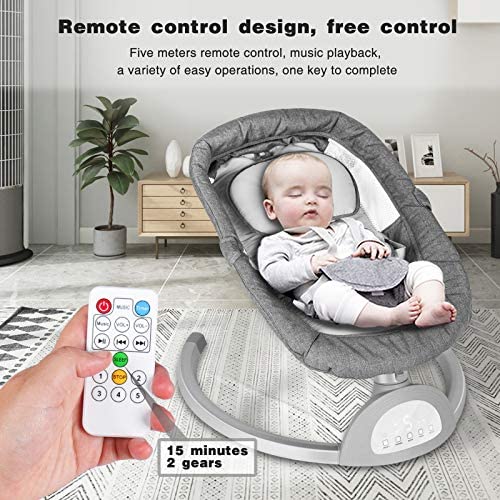 Bigzzia Stationary Baby Swings Electric Cradle Smart Touch Panel Infant