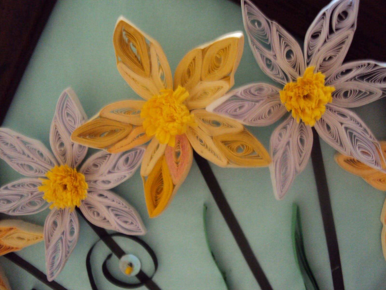 Inside out... Summer inspired quilled daffodils