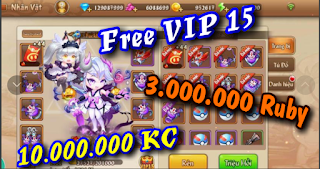 game lậu mobile Gunpow Mobile Việt Hóa Max VIP 15 + 10.000.000 Kim Cương 3.000.000 RUBY Livestream tặng quà hằng ngày