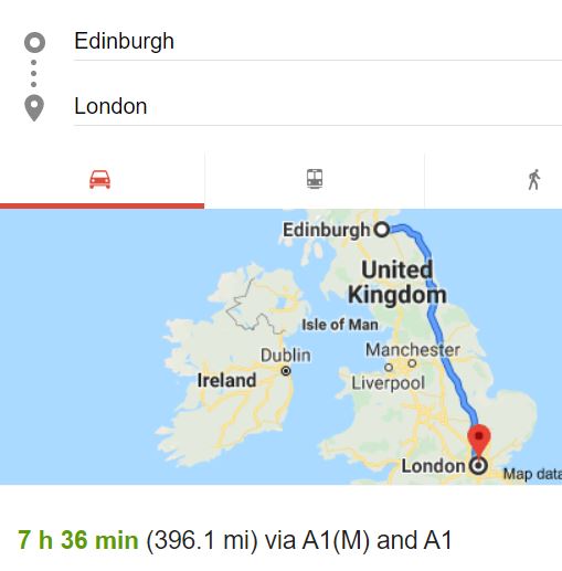 Edinburgh to London