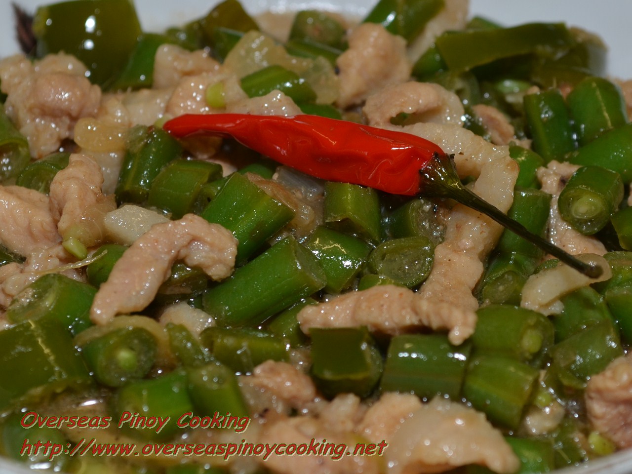 Gising Gising, Spicy Green Beans with Coconut Milk